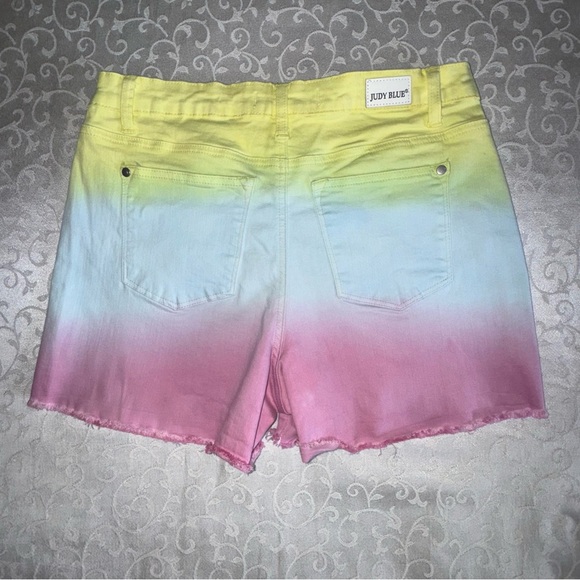 Judy Blue Somewhere Over The Rainbow High Rise Shorts Size L (9 - 11) - Picture 5 of 16